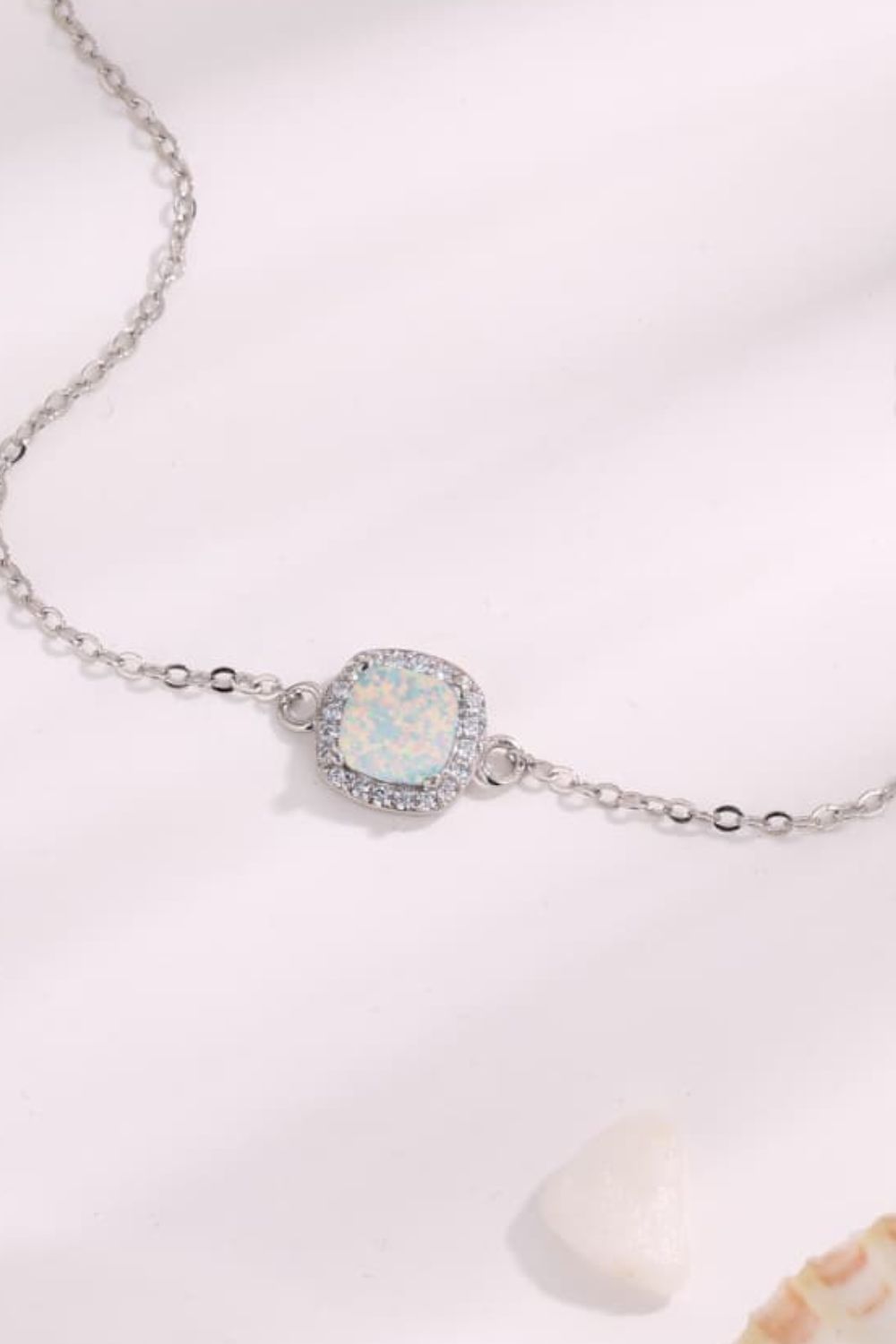 Opal Platinum - Plated Bracelet - Bracelets - White - Bella Bourget