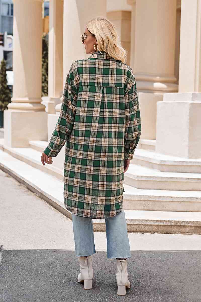 Plaid Long Coat - Coat - Black Forest - Bella Bourget