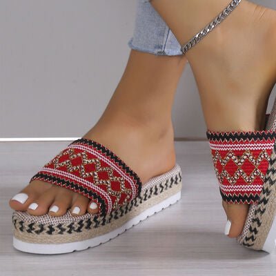 Platform Sandal - shoes - Deep Red - Bella Bourget
