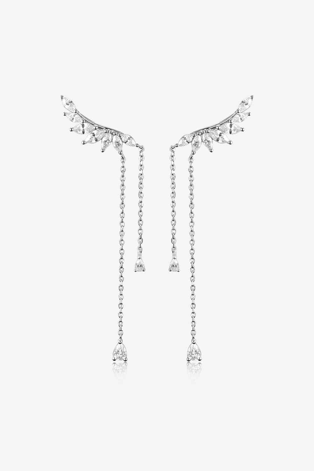 Platinum - Plated Crawl Earrings - Earrings - Silver - Bella Bourget