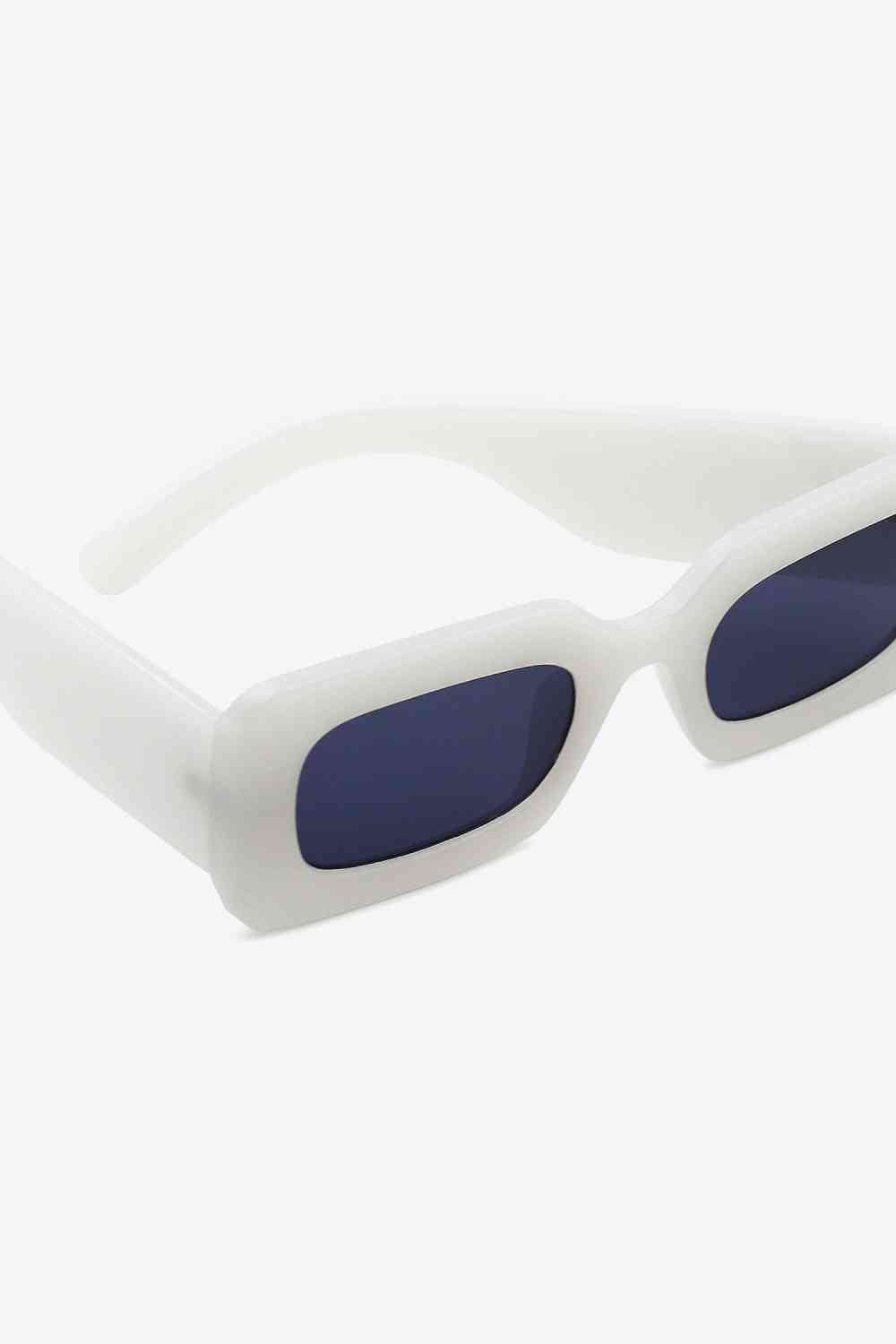 Polycarbonate Frame Rectangle Sunglasses - sunglasses - Light Gray - Bella Bourget