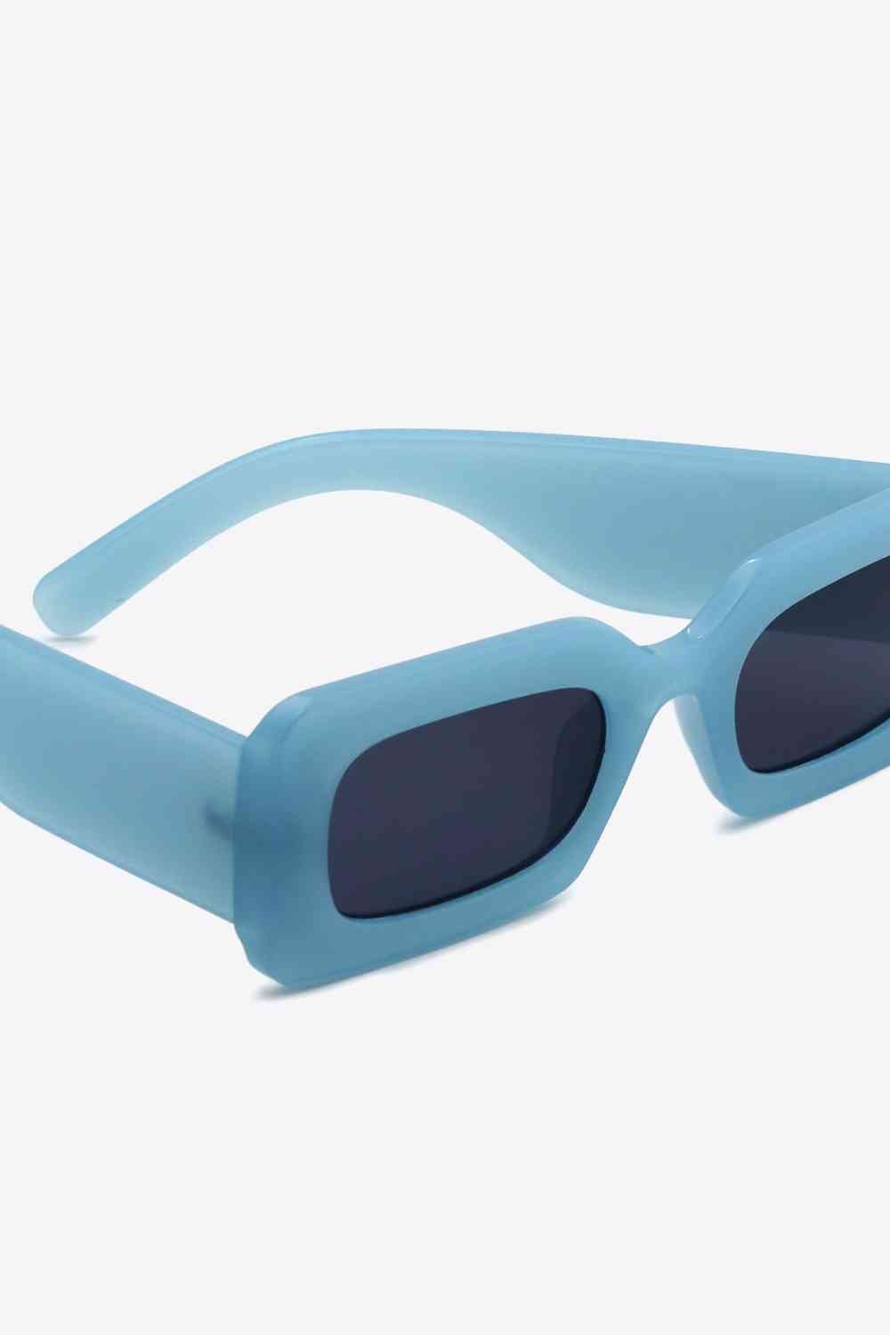 Polycarbonate Frame Rectangle Sunglasses - sunglasses - Air Force Blue - Bella Bourget