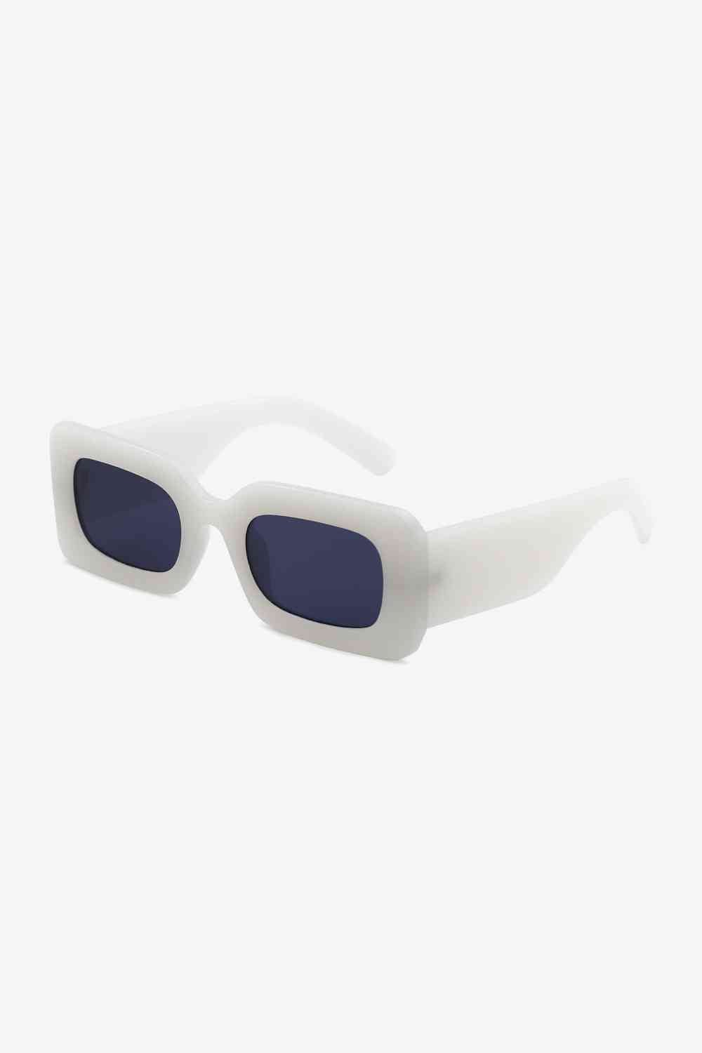 Polycarbonate Frame Rectangle Sunglasses - sunglasses - Light Gray - Bella Bourget