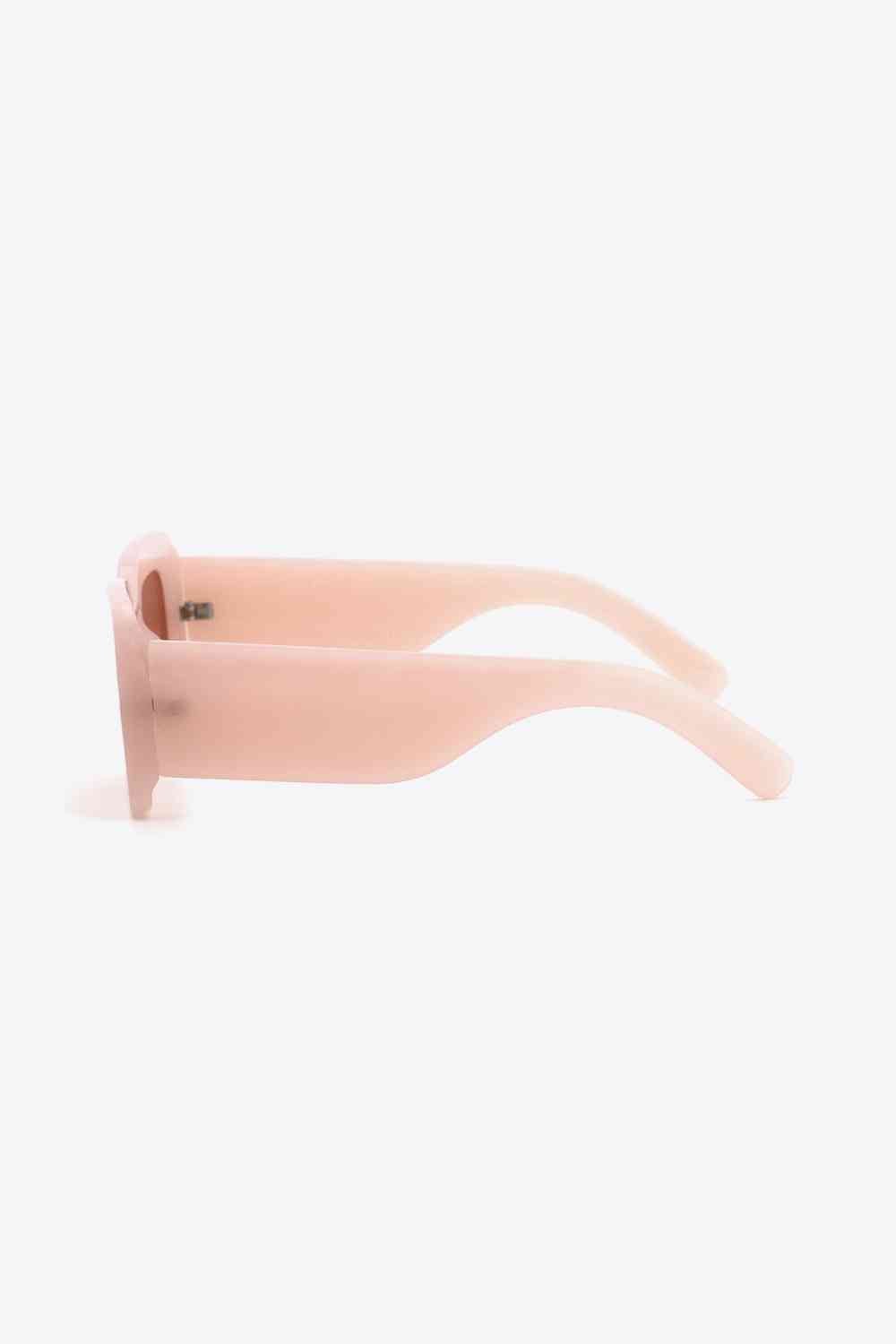 Polycarbonate Frame Rectangle Sunglasses - sunglasses - Peach - Bella Bourget