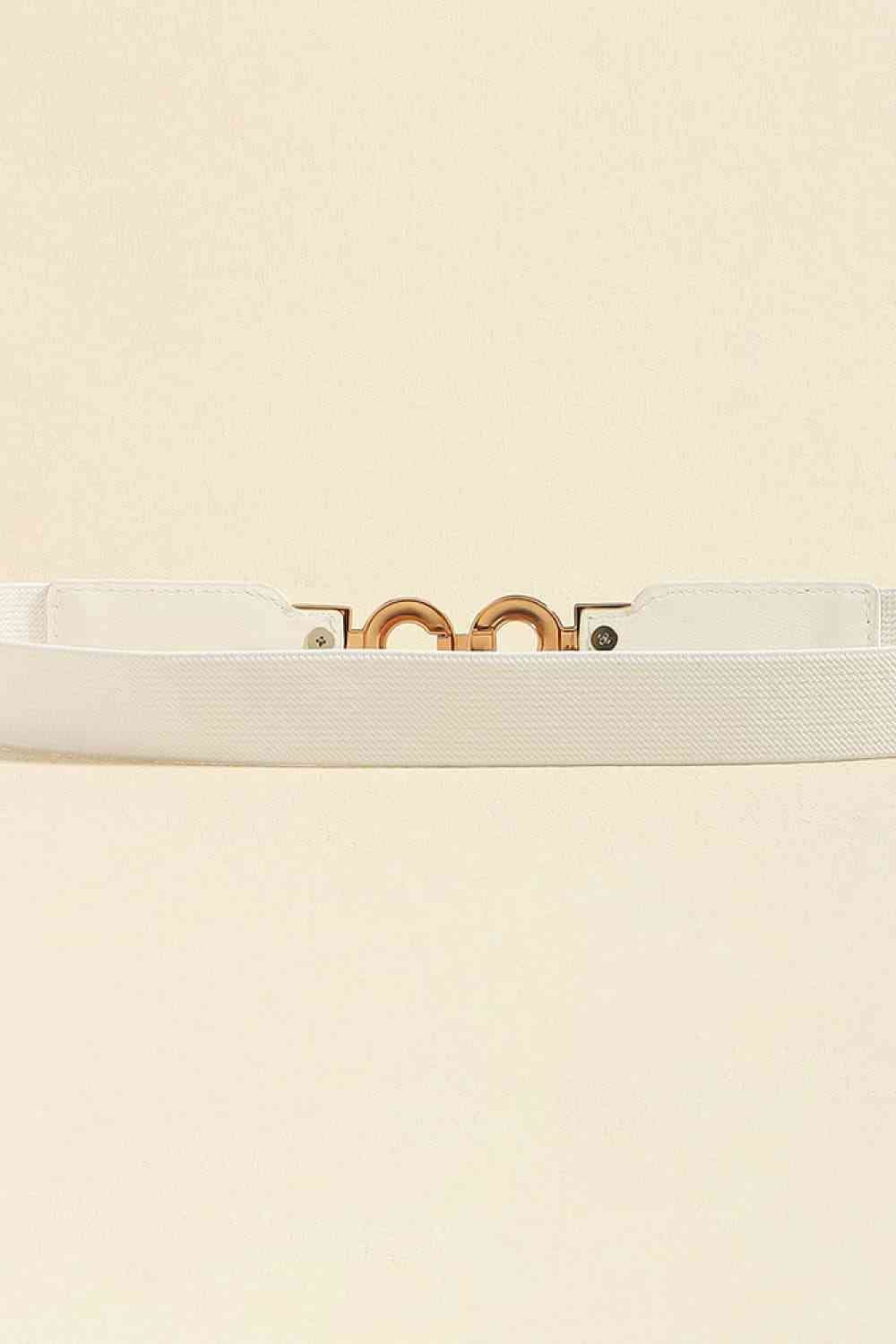 PU Leather Belt - belt - White - Bella Bourget