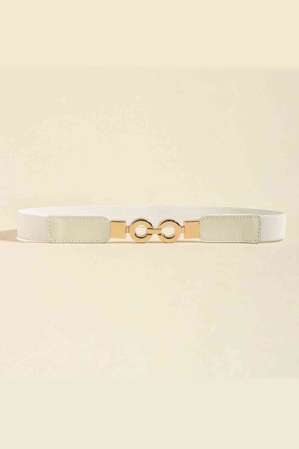 PU Leather Belt - belt - White - Bella Bourget