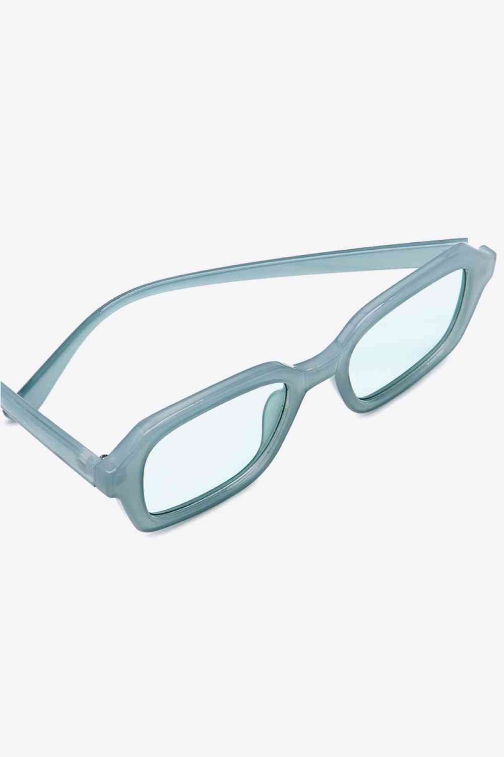 Rectangle Full Rim Sunglasses - sunglasses - Pastel Blue - Bella Bourget