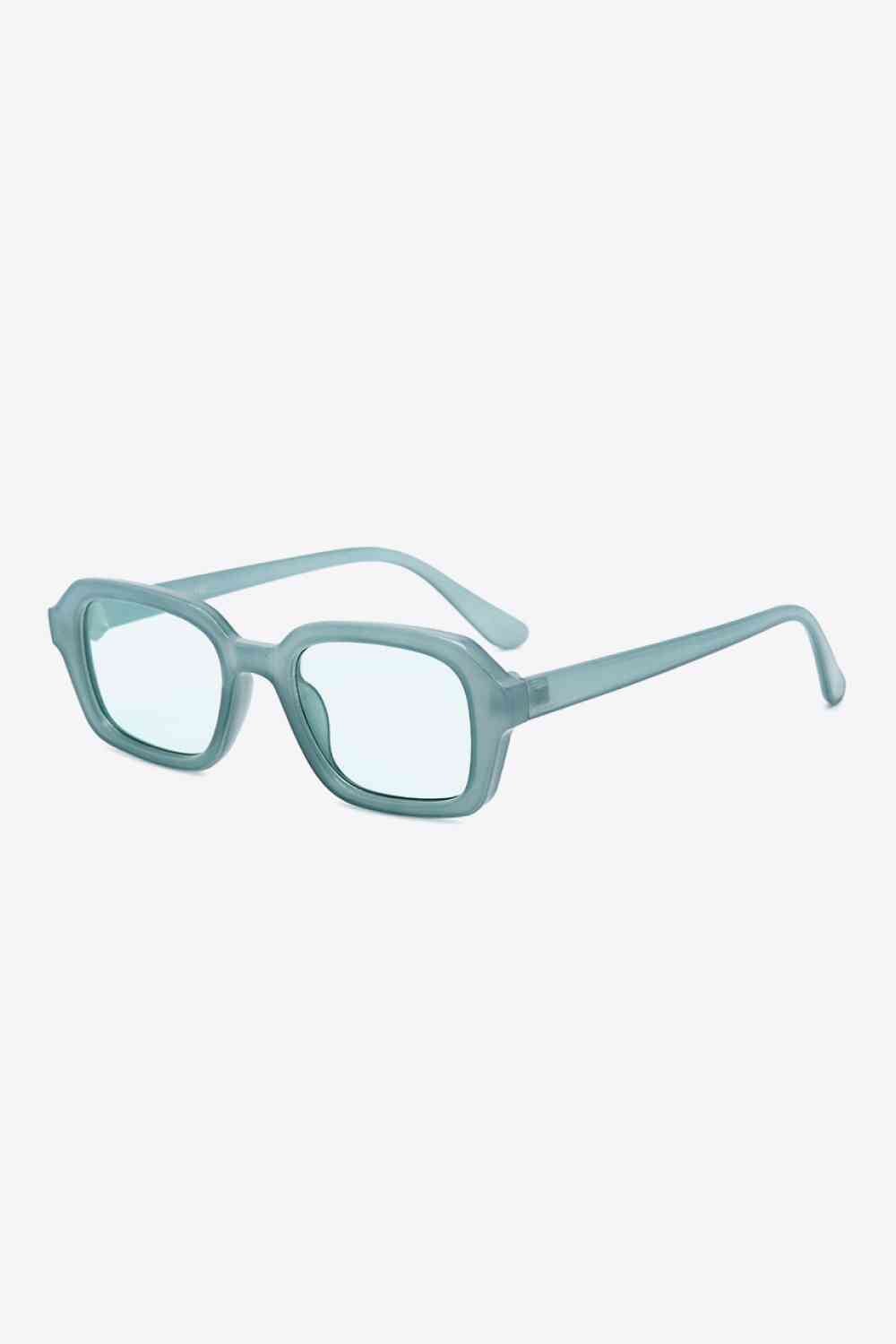 Rectangle Full Rim Sunglasses - sunglasses - Pastel Blue - Bella Bourget