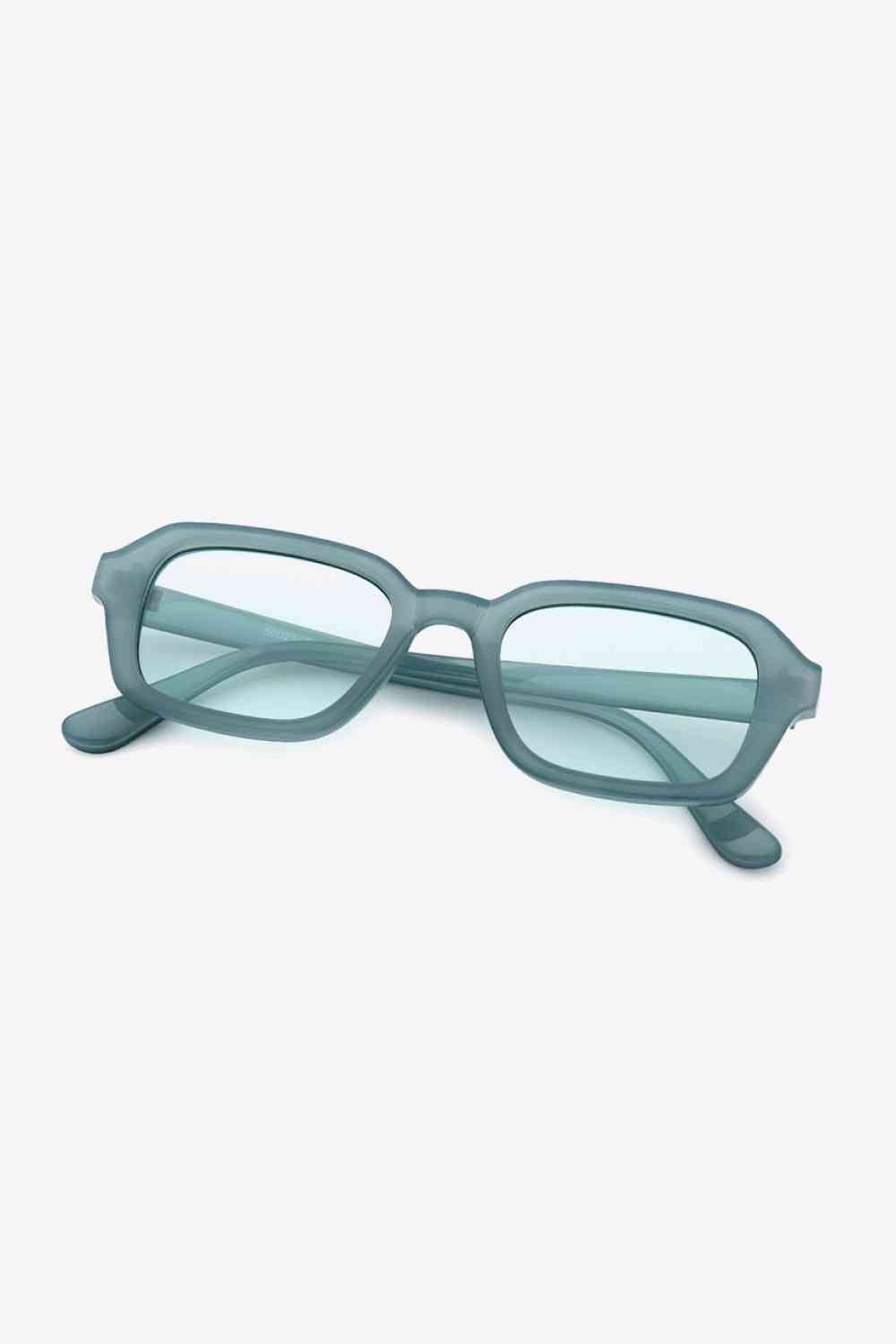 Rectangle Full Rim Sunglasses - sunglasses - Pastel Blue - Bella Bourget