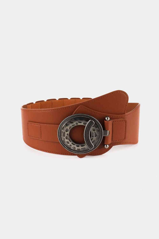 Retro Style Elastic Wide Belt - belt - Ochre - Bella Bourget