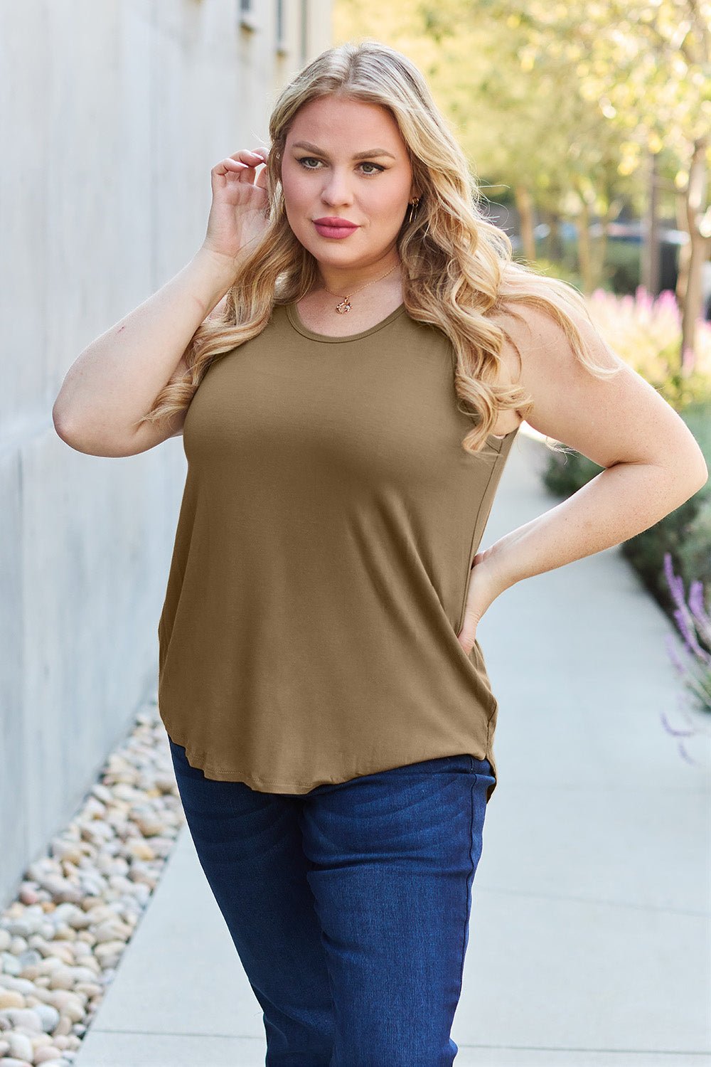 Round Neck Tank - Tank Top - Heather Gray - Bella Bourget