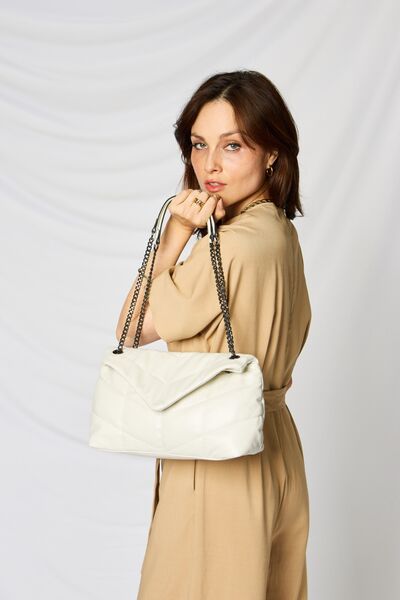 SHOMICO Faux Leather Handbag - bag - BEIGE - Bella Bourget