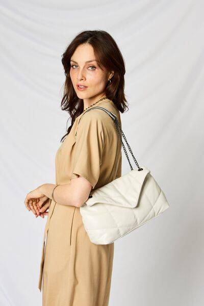 SHOMICO Faux Leather Handbag - bag - BEIGE - Bella Bourget