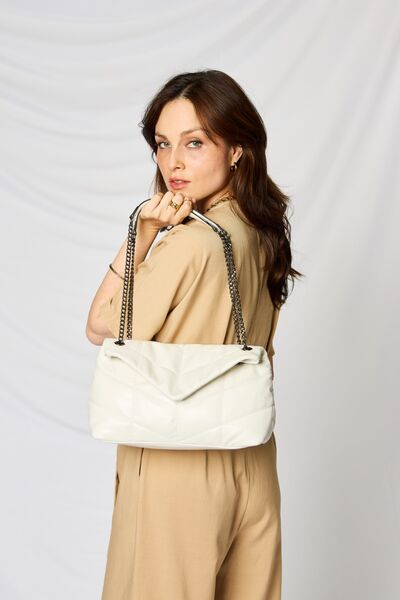 SHOMICO Faux Leather Handbag - bag - BEIGE - Bella Bourget