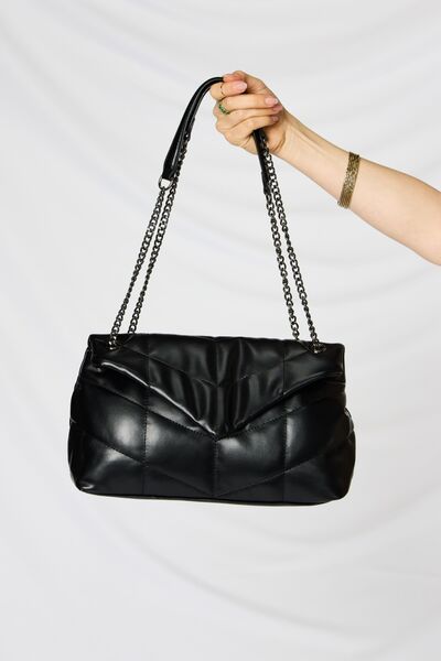 SHOMICO Faux Leather Handbag - bag - BLACK - Bella Bourget