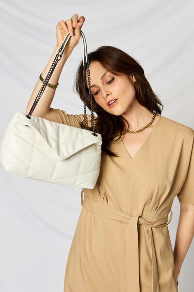 SHOMICO Faux Leather Handbag - bag - BEIGE - Bella Bourget