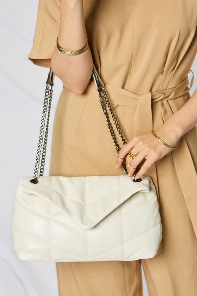 SHOMICO Faux Leather Handbag - bag - BEIGE - Bella Bourget