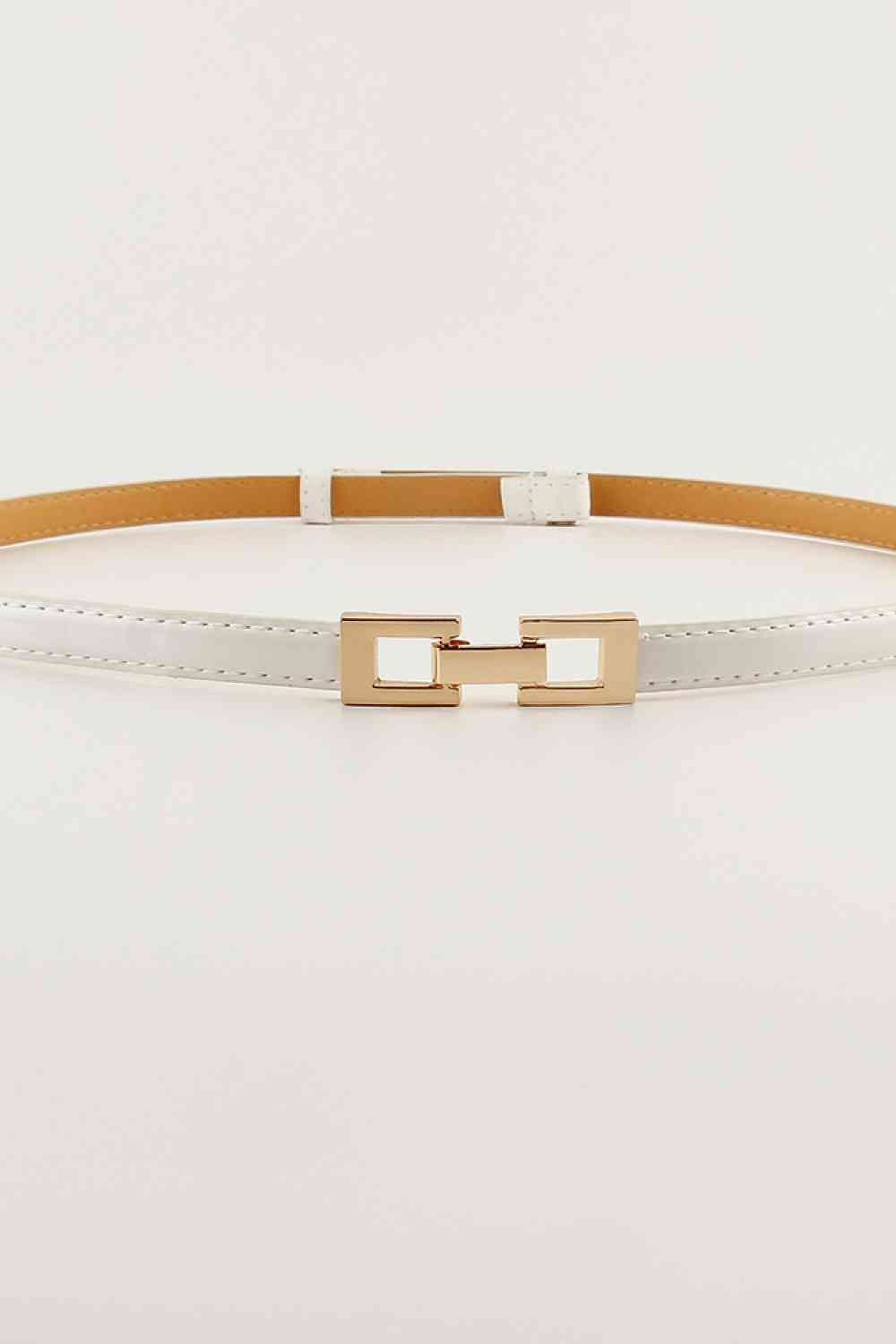 Skinny Belt - belt - White - Bella Bourget