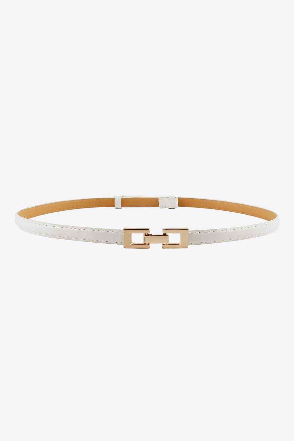 Skinny Belt - belt - White - Bella Bourget