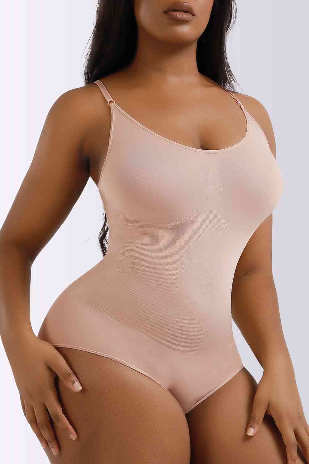 Spaghetti Strap Shaping Bodysuit - Bodysuit - Eggshell - Bella Bourget