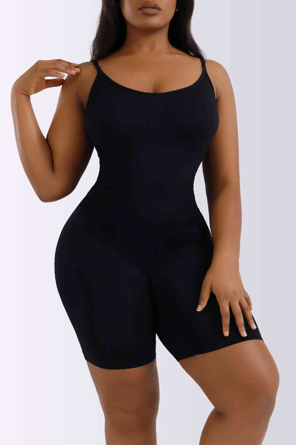 Spaghetti Strap Shaping Romper - Shapewear - Black - Bella Bourget