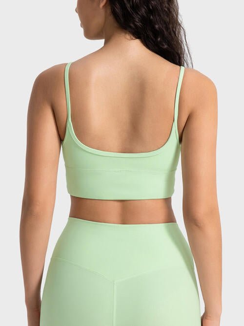 Spaghetti Strap Sport Bra - Sports Bra - Light Green - Bella Bourget