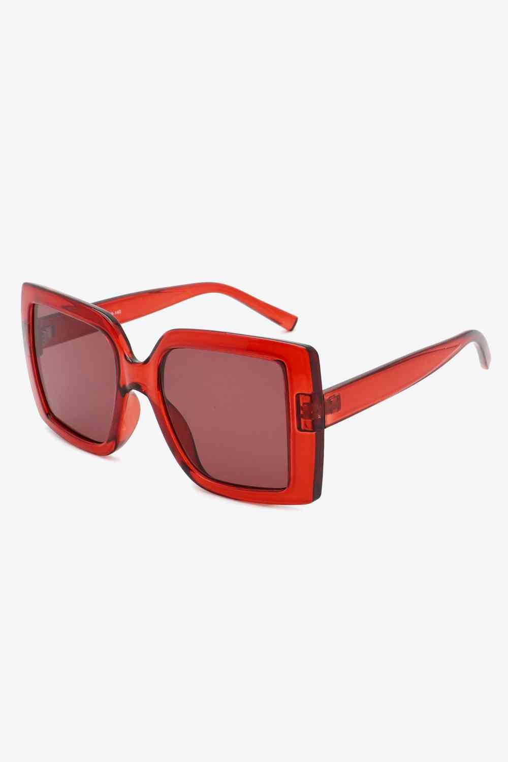 Square Frame Sunglasses - sunglasses - Deep Red - Bella Bourget