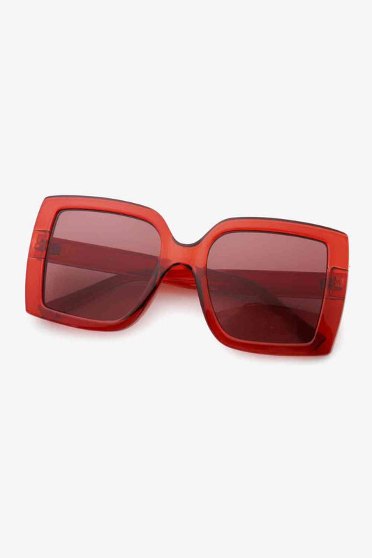 Square Frame Sunglasses - sunglasses - Deep Red - Bella Bourget