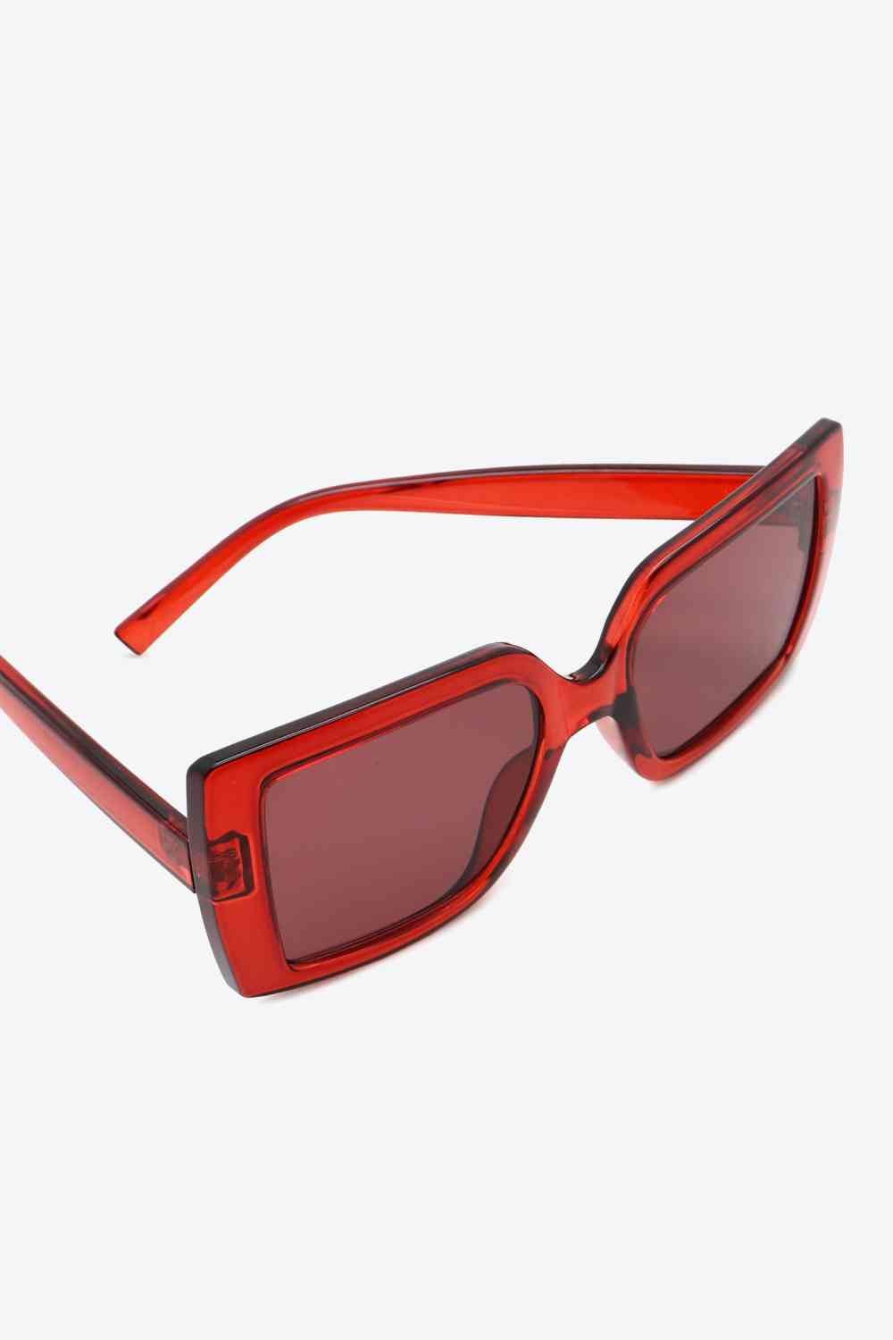 Square Frame Sunglasses - sunglasses - Deep Red - Bella Bourget