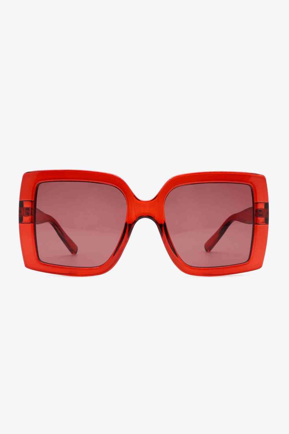 Square Frame Sunglasses - sunglasses - Deep Red - Bella Bourget