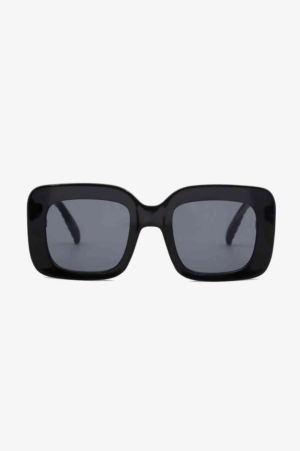 Square Polycarbonate UV400 Sunglasses - sunglasses - Black - Bella Bourget