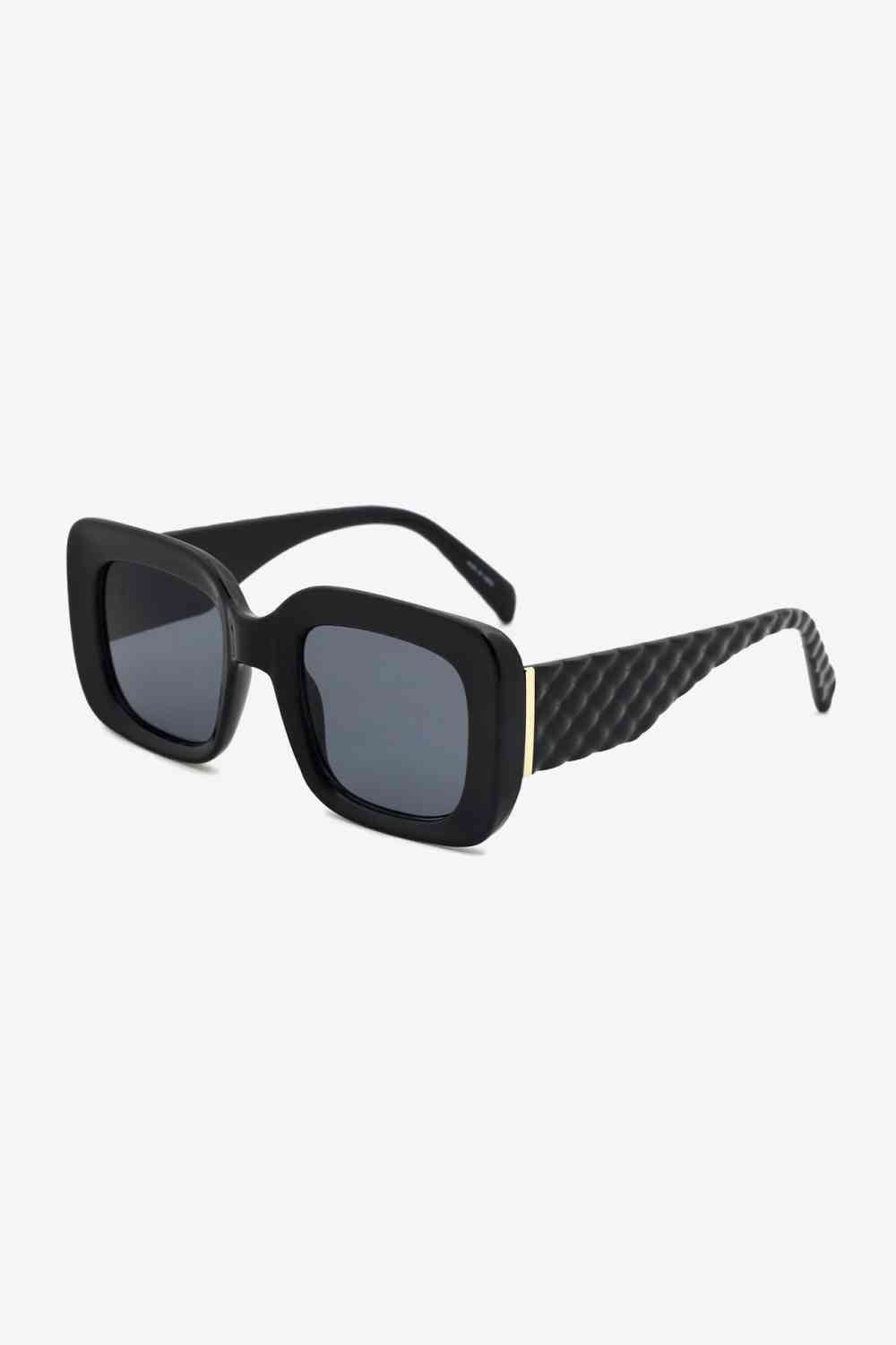 Square Polycarbonate UV400 Sunglasses - sunglasses - Black - Bella Bourget