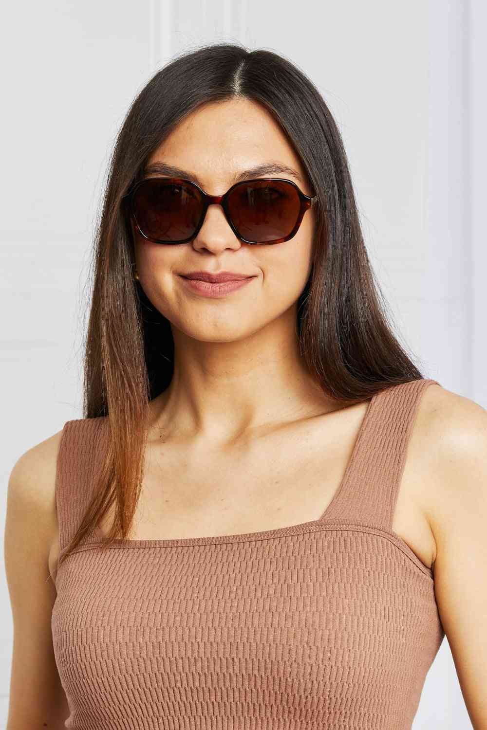 TAC Polarization Lens Full Rim Sunglasses - sunglasses - Chestnut - Bella Bourget