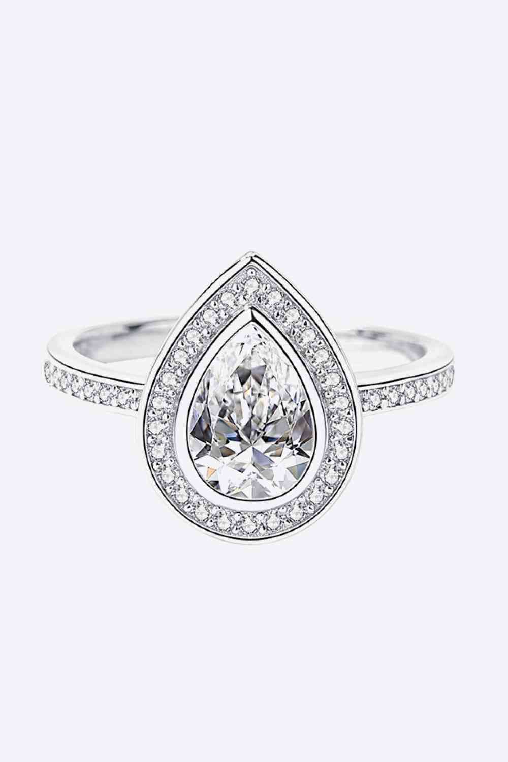 Teardrop Moissanite Ring - Ring - Silver - Bella Bourget