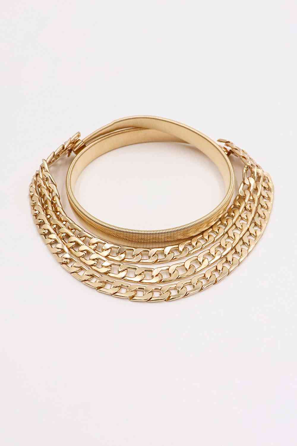 Triple - Layered Chain Belt - belt - Gold - Bella Bourget