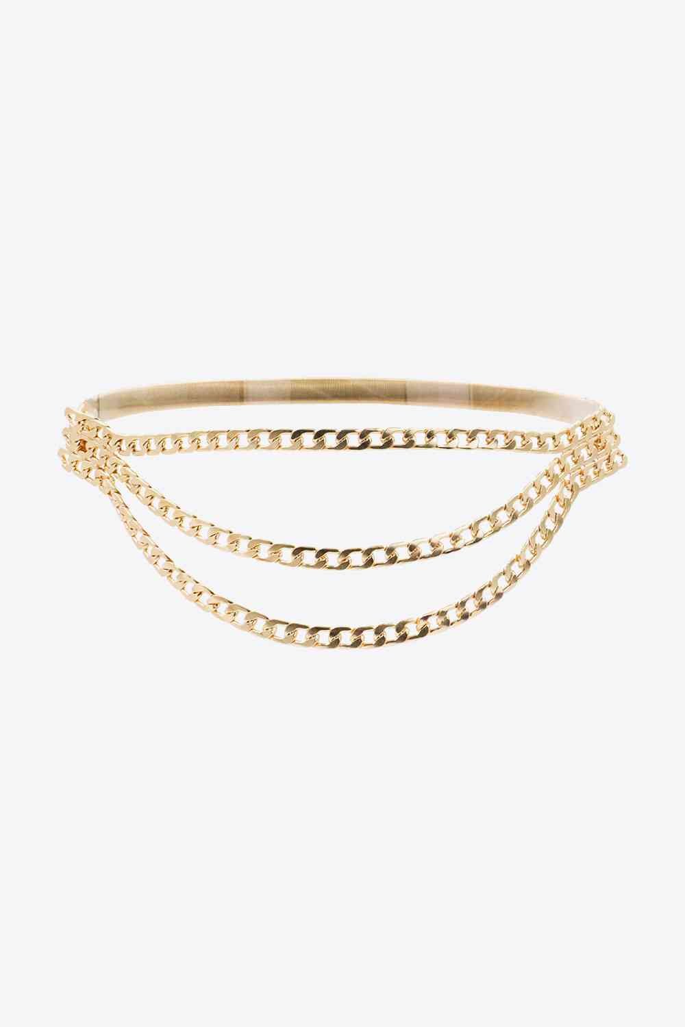 Triple - Layered Chain Belt - belt - Gold - Bella Bourget