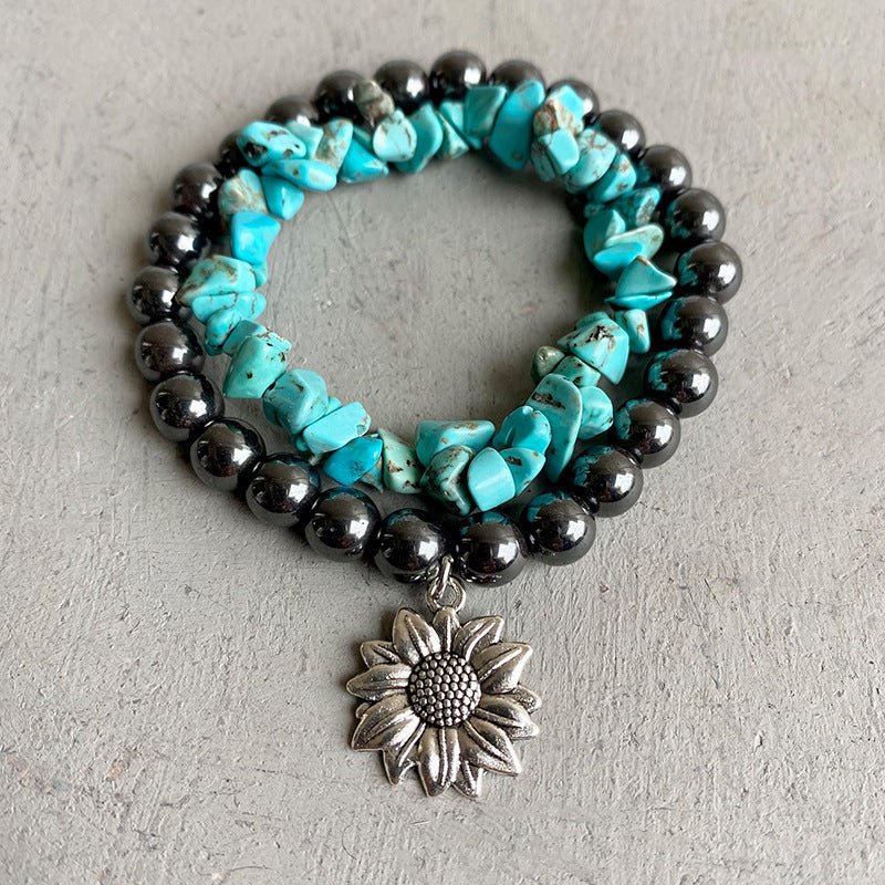 Turquoise Alloy Bracelet - Bracelets - Style C - Bella Bourget