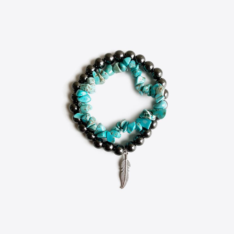 Turquoise Alloy Bracelet - Bracelets - Style A - Bella Bourget