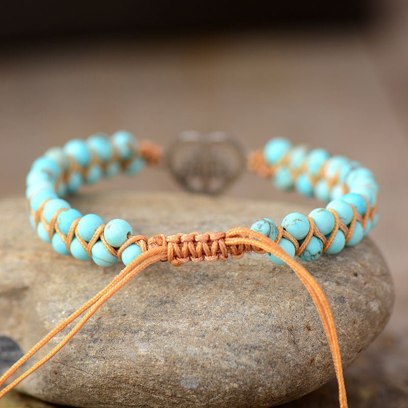 Turquoise Beaded Bracelet - Bracelets - Pastel Blue - Bella Bourget