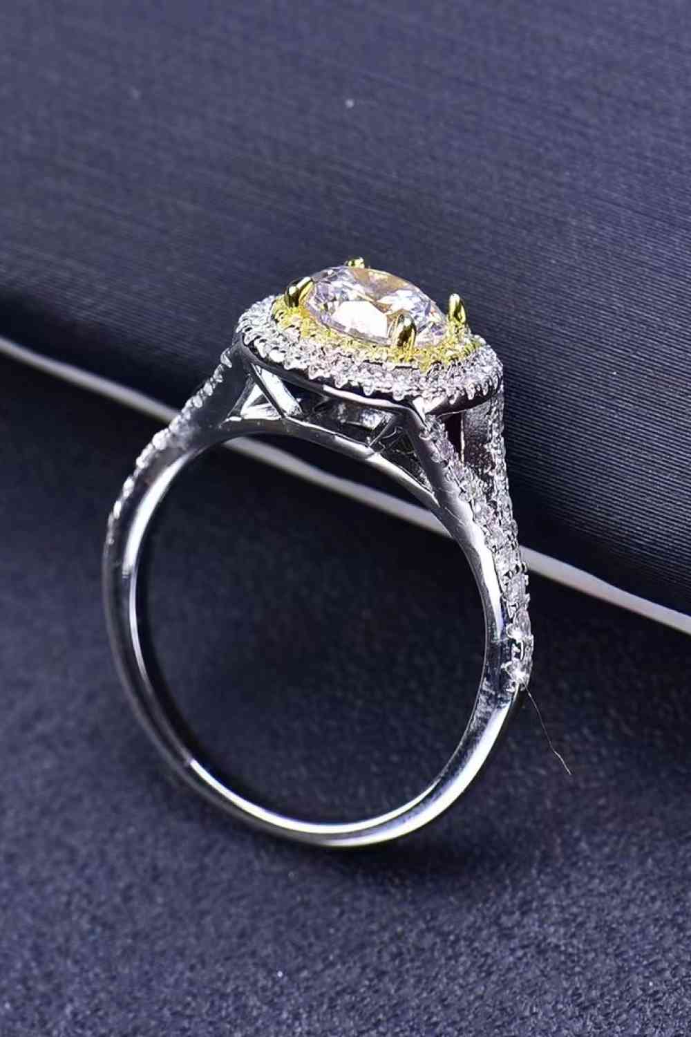 Two - Tone 1 Carat Moissanite Ring - Ring - Yellow/White - Bella Bourget