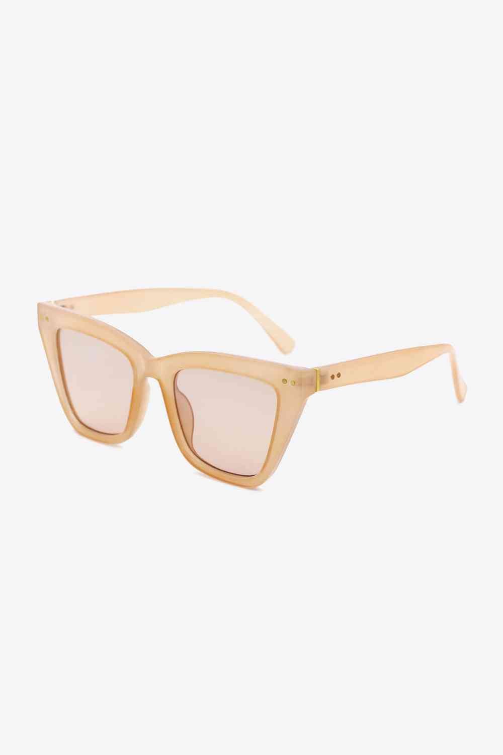 UV400 Polycarbonate Frame Sunglasses - sunglasses - Light Apricot - Bella Bourget