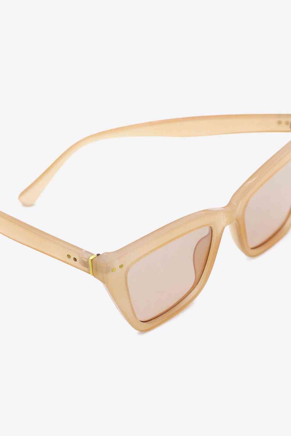 UV400 Polycarbonate Frame Sunglasses - sunglasses - Light Apricot - Bella Bourget