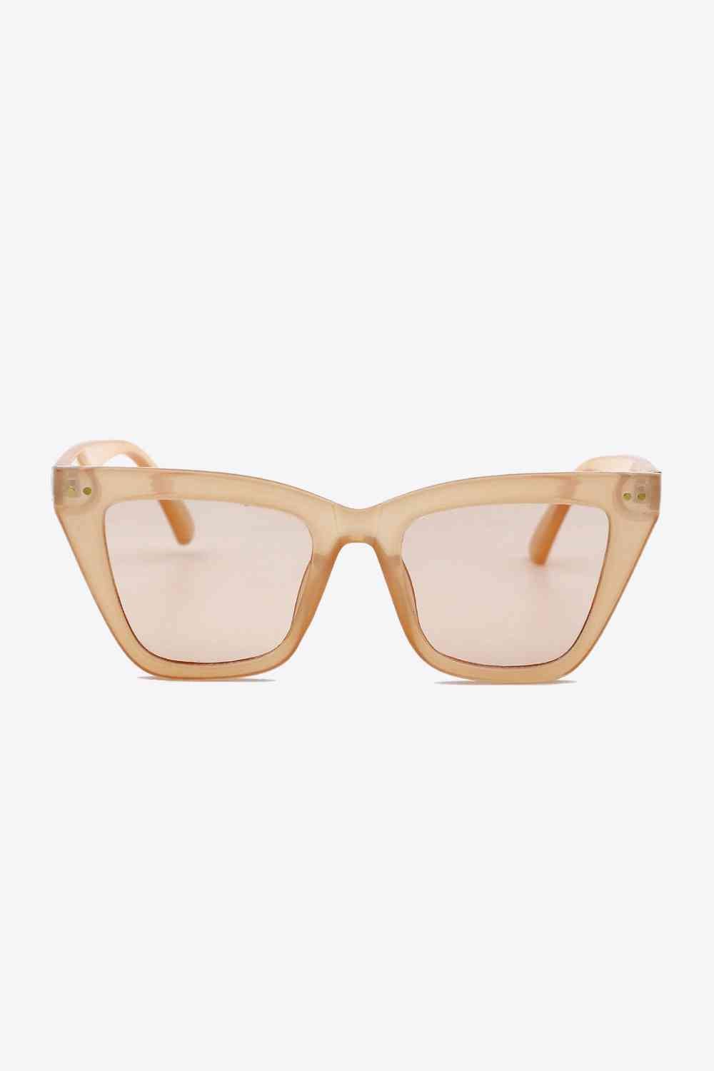 UV400 Polycarbonate Frame Sunglasses - sunglasses - Light Apricot - Bella Bourget