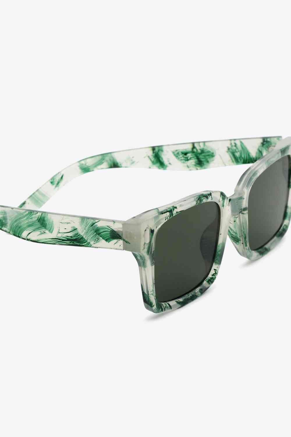 UV400 Polycarbonate Square Sunglasses - sunglasses - Forest - Bella Bourget