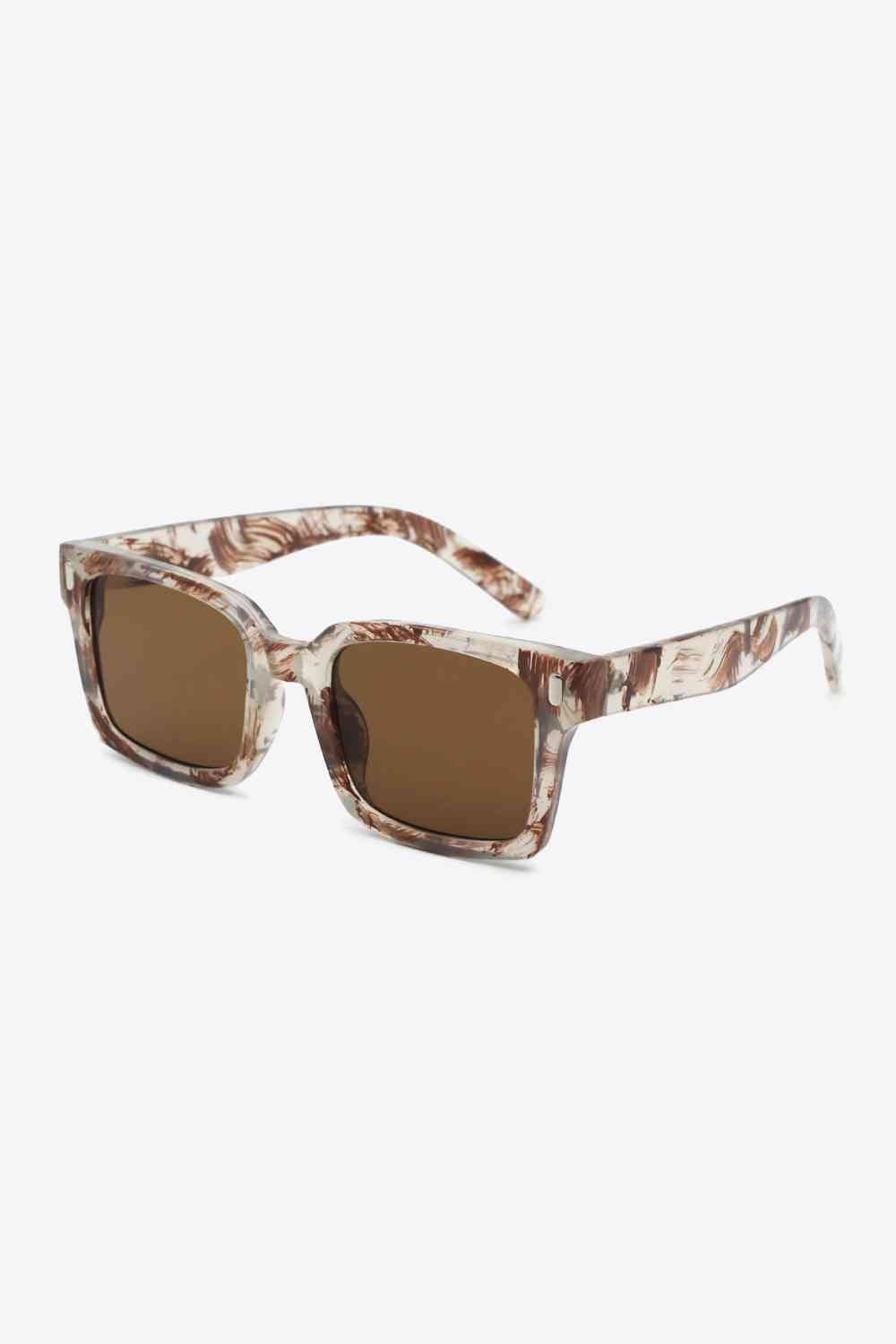 UV400 Polycarbonate Square Sunglasses - sunglasses - Chestnut - Bella Bourget