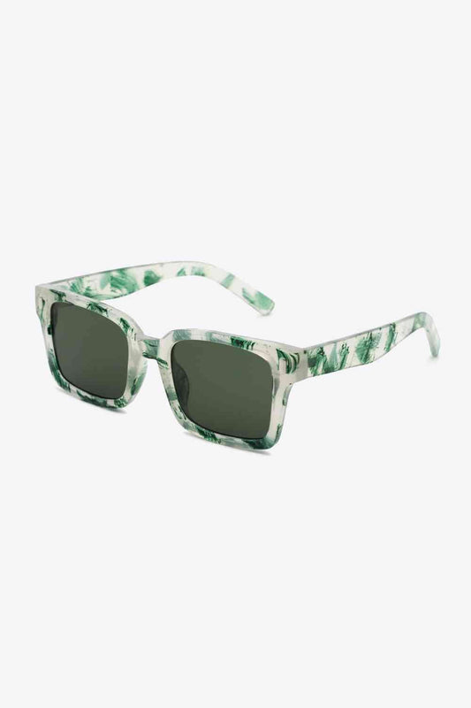 UV400 Polycarbonate Square Sunglasses - sunglasses - Forest - Bella Bourget