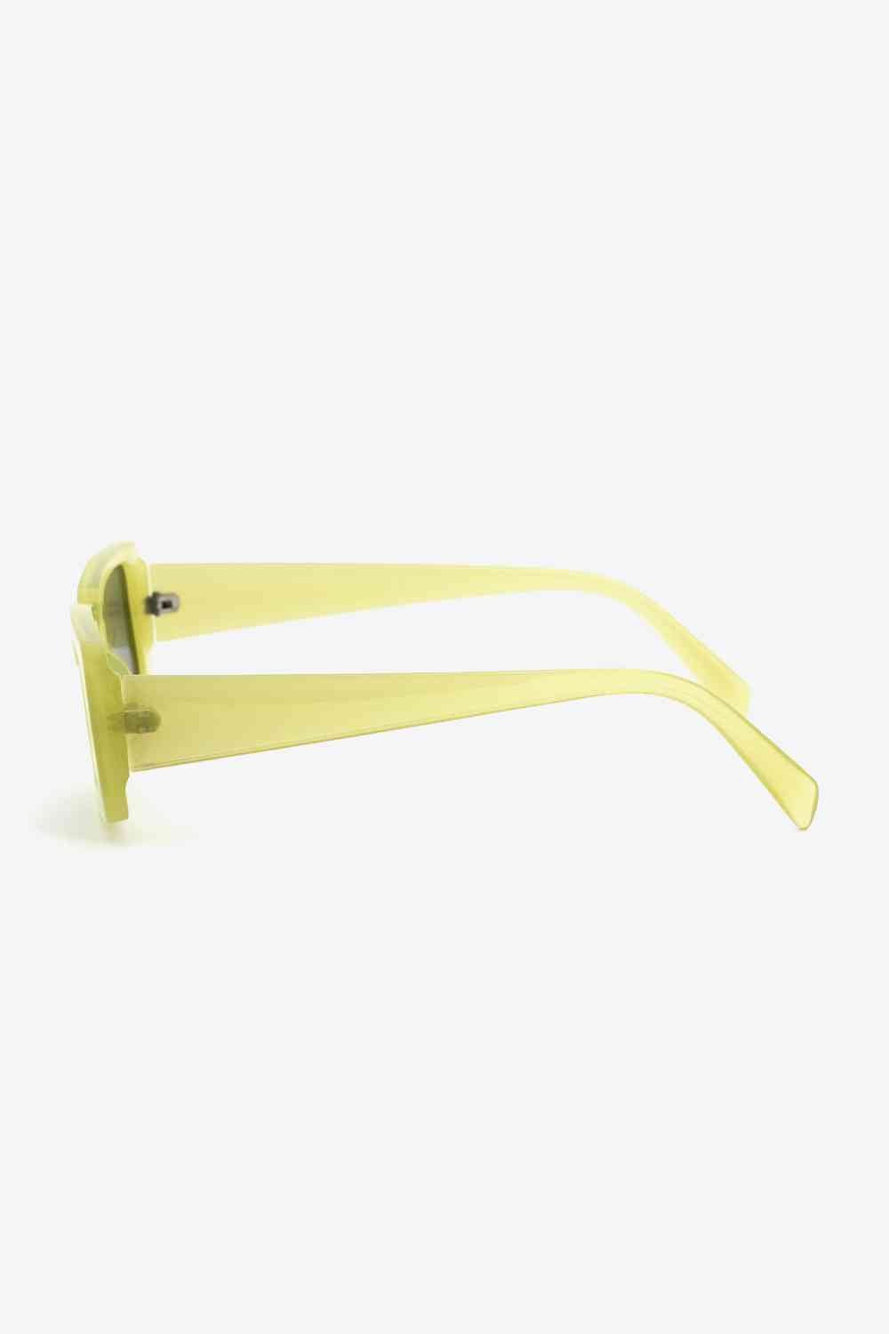 UV400 Rectangle Sunglasses - sunglasses - Yellow Green - Bella Bourget