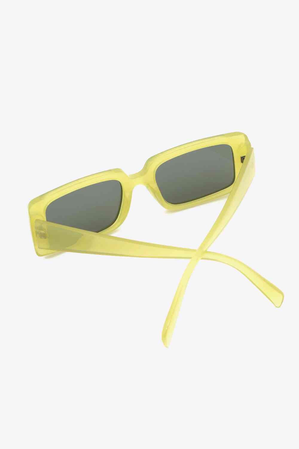 UV400 Rectangle Sunglasses - sunglasses - Yellow Green - Bella Bourget