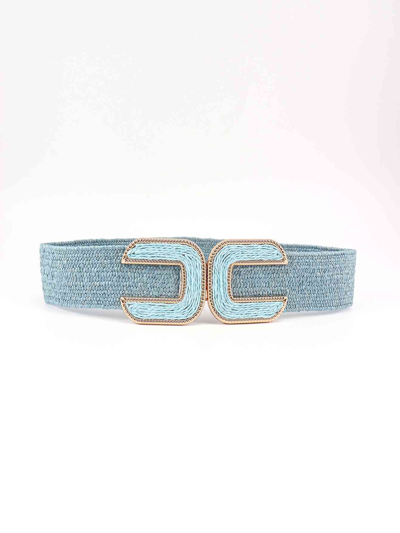 Wide Braid Belt - belt - Pastel Blue - Bella Bourget