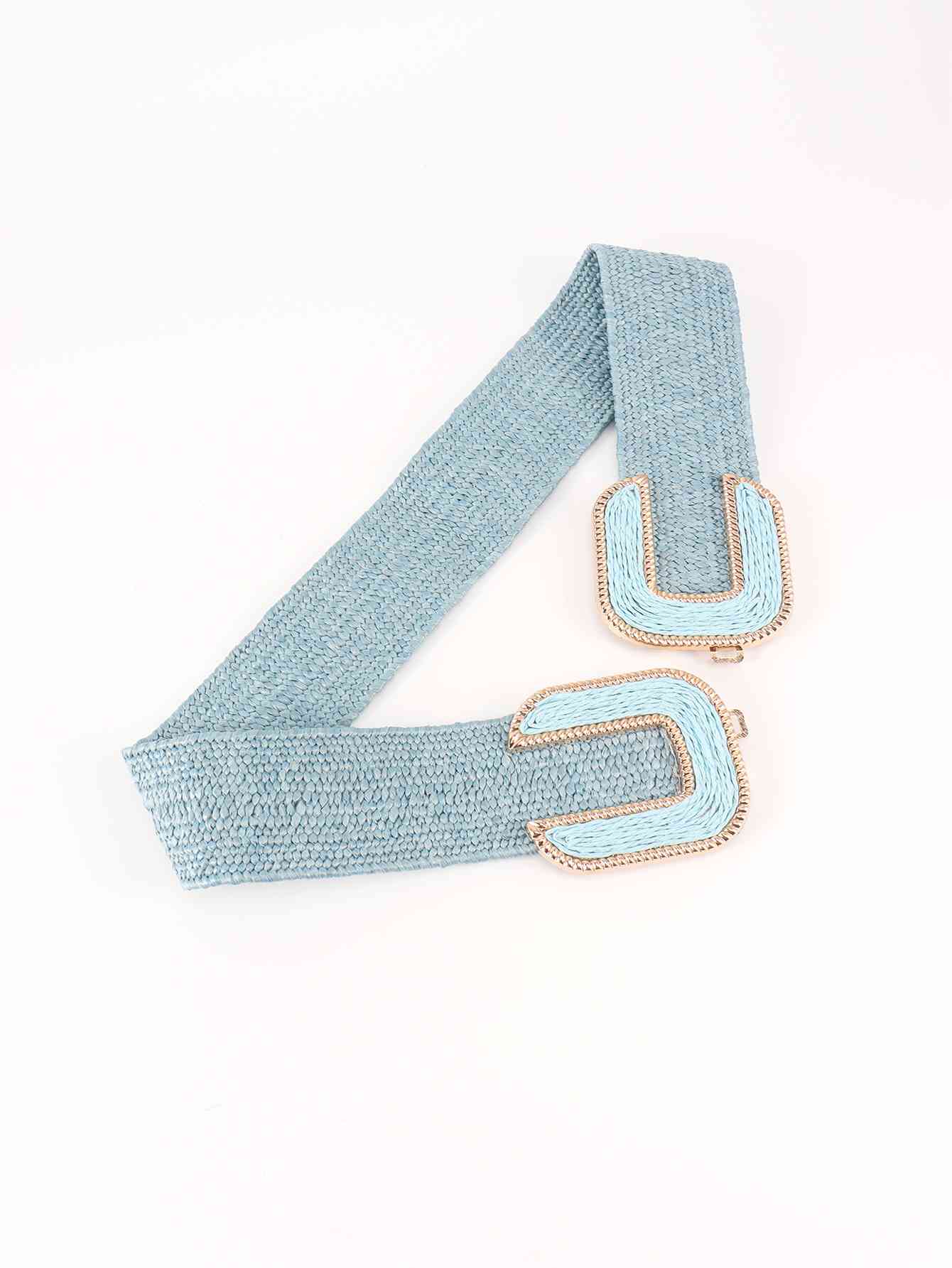 Wide Braid Belt - belt - Pastel Blue - Bella Bourget